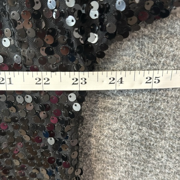 Adrianna Papell Black sequin formal cold shoulder plus size blouse top 3X - Picture 10 of 13